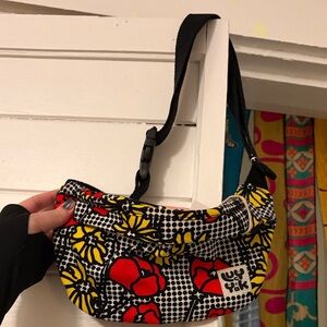 Lucy & Yak Red and Yellow Patterned Shoulder Bag